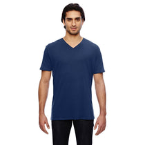Anvil Men's Navy 3.2 oz. Featherweight Short-Sleeve V-Neck T-Shirt