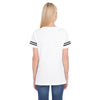 LAT Women's White/Black Football Fine Jersey T-Shirt