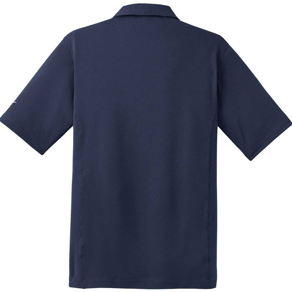 Nike Men's Navy Sphere Dry Short Sleeve Diamond Polo