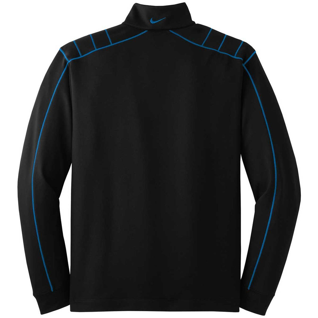 Nike Men's Black/Blue Dri-FIT Long Sleeve Quarter Zip