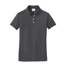 Nike Women's Dark Grey Dri-FIT Short Sleeve Pebble Texture Polo