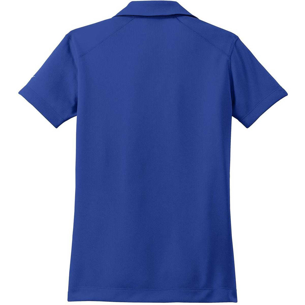 Nike Women's Royal Blue Dri-FIT Short Sleeve Pebble Texture Polo