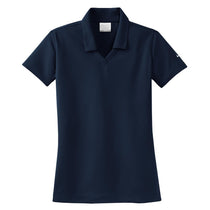 Nike Women's Navy Dri-FIT Short Sleeve Micro Pique Polo