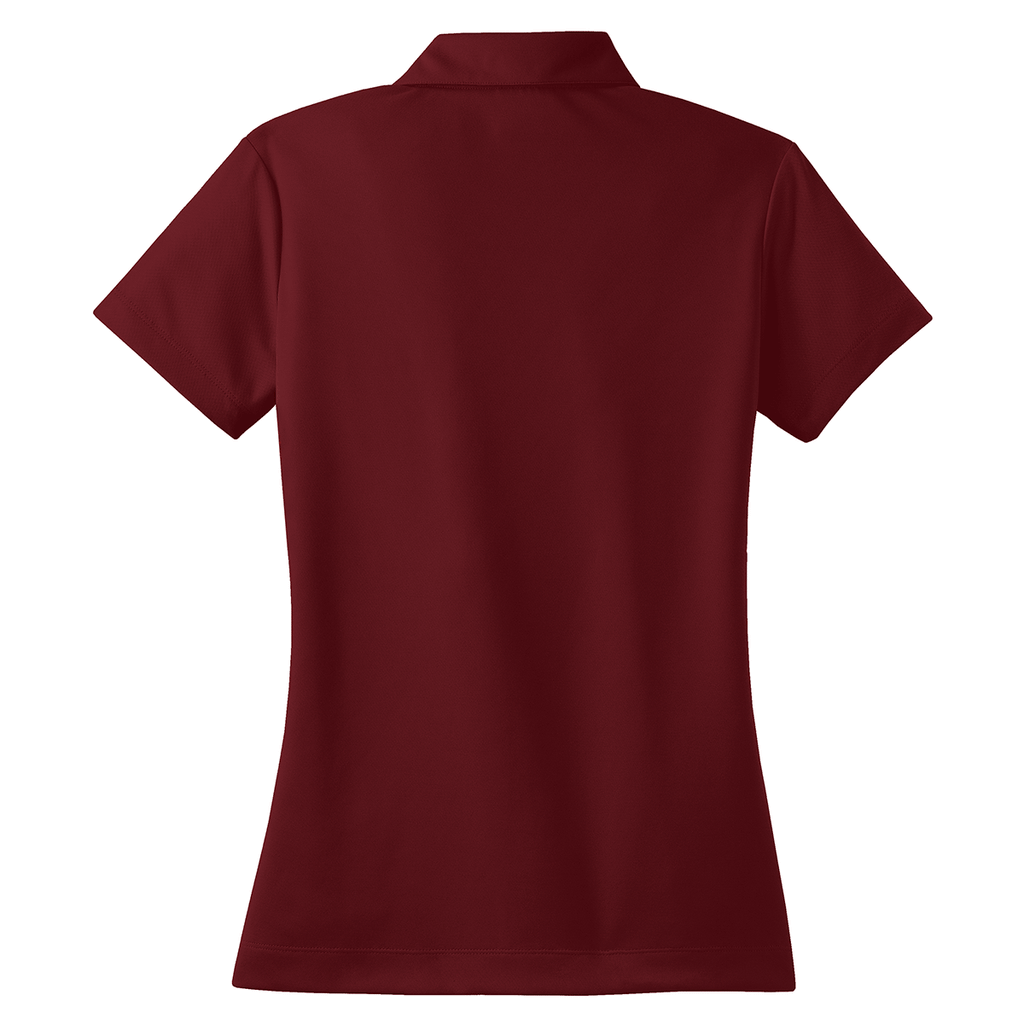 Nike Women's Dark Red Dri-FIT Short Sleeve Micro Pique Polo