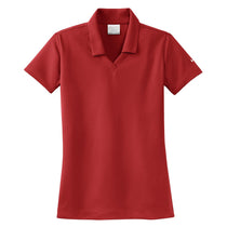 Nike Women's True Red Dri-FIT S/S Micro Pique Polo