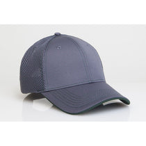 Pacific Headwear Graphite/Dark Green Velcro Adjustable Soft Trucker Mesh Contrast Cap