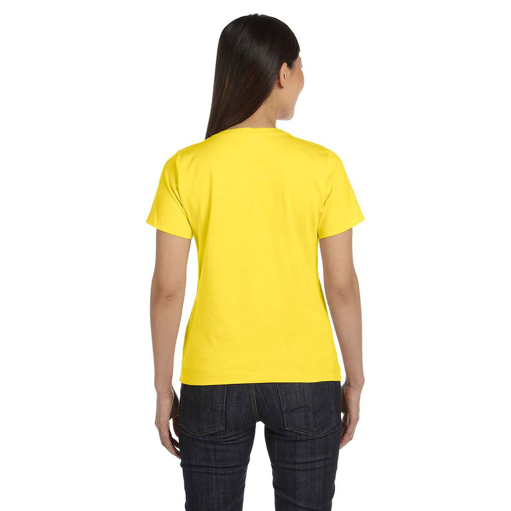 LAT Women's Yellow Premium Jersey T-Shirt