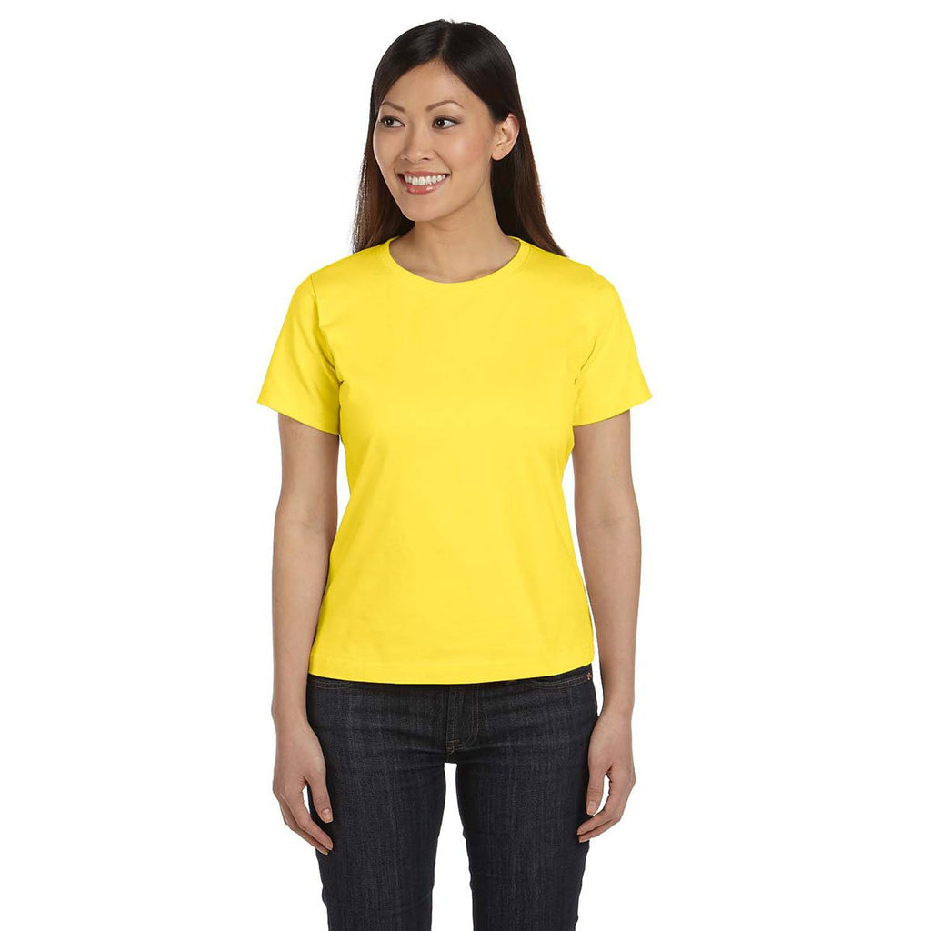 LAT Women's Yellow Premium Jersey T-Shirt