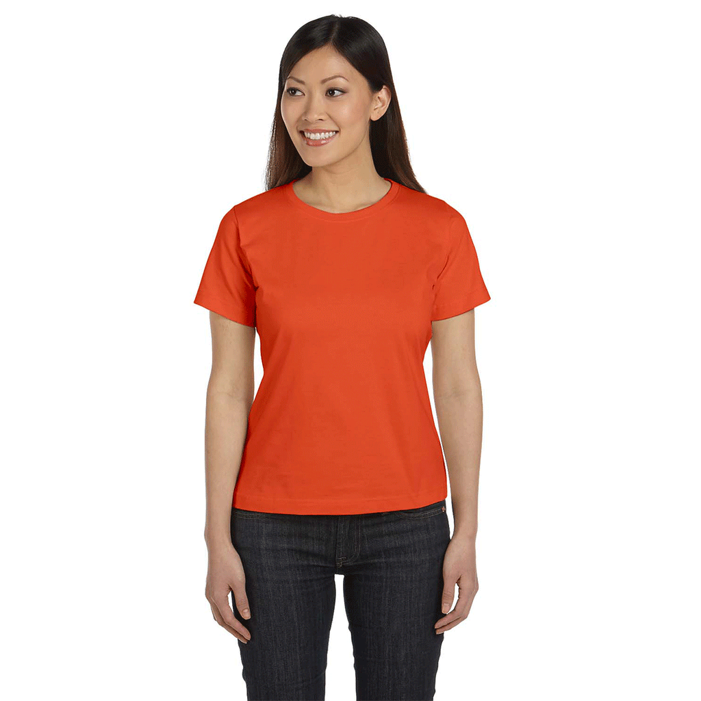 LAT Women's Orange Premium Jersey T-Shirt