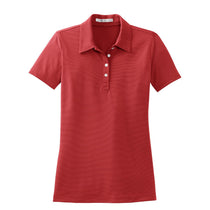 Nike Women's Red Sphere Dry Short Sleeve Diamond Polo