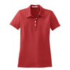 Nike Women's Red Sphere Dry Short Sleeve Diamond Polo