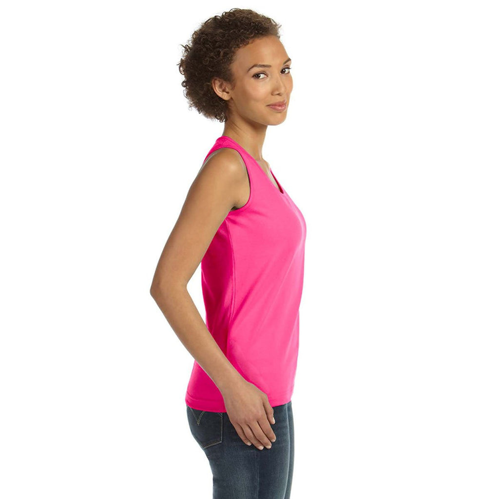 LAT Women's Hot Pink Premium Jersey Tank