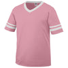 Augusta Sportswear Men's Pink/White Sleeve Stripe Jersey