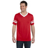 Augusta Sportswear Men's Red/White Sleeve Stripe Jersey
