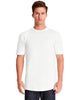 Next Level Men's White Cotton Long Body Crew