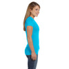 LAT Women's Aqua Junior Fit V-Neck Fine Jersey T-Shirt