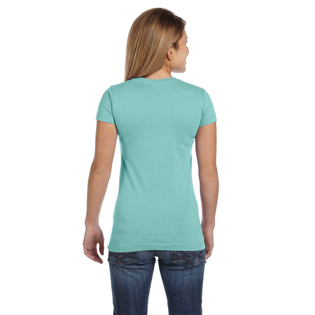 LAT Women's Chill Junior Fit V-Neck Fine Jersey T-Shirt