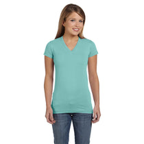 LAT Women's Chill Junior Fit V-Neck Fine Jersey T-Shirt