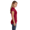 LAT Women's Garnet Junior Fit V-Neck Fine Jersey T-Shirt