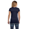 LAT Women's Navy Junior Fit V-Neck Fine Jersey T-Shirt