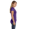 LAT Women's Purple Junior Fit V-Neck Fine Jersey T-Shirt