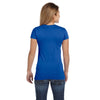 LAT Women's Royal Junior Fit V-Neck Fine Jersey T-Shirt