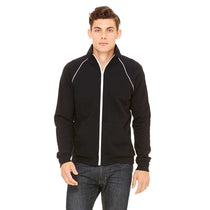 Bella + Canvas Men's Black/White Piped Fleece Jacket