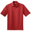 Nike Men's Red Dri-FIT Short Sleeve Pebble Texture Polo