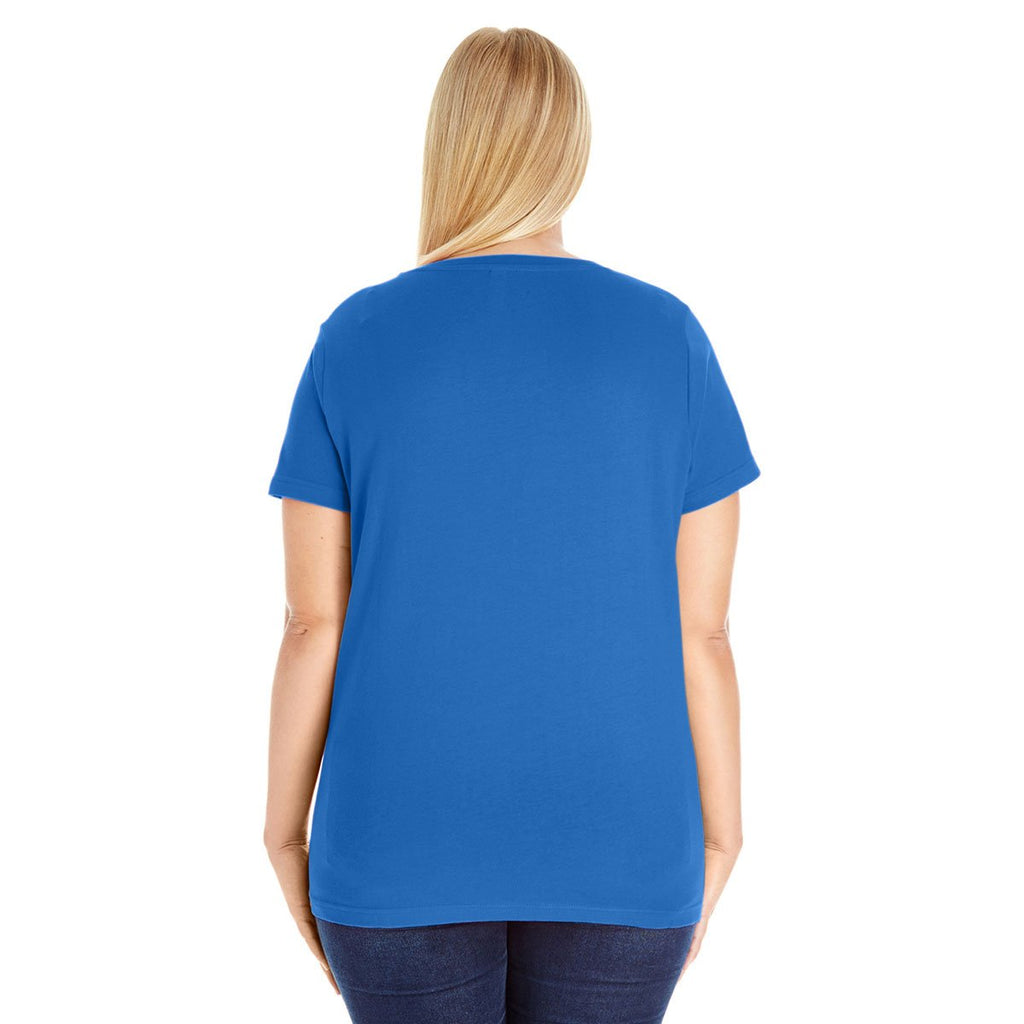 LAT Women's Royal Curvy Premium Jersey T-Shirt