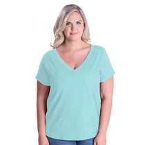 LAT Women's Chill Curvy V-Neck Premium Jersey T-Shirt