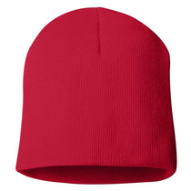 Bayside Red USA-Made 8.5 Inch Knit Beanie