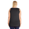 LAT Women's Black Curvy Premium Jersey Tank