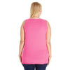 LAT Women's Hot Pink Curvy Premium Jersey Tank