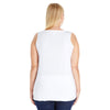 LAT Women's White Curvy Premium Jersey Tank