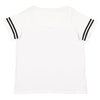 LAT Women's White/Black Curvy Football Premium Jersey T-Shirt