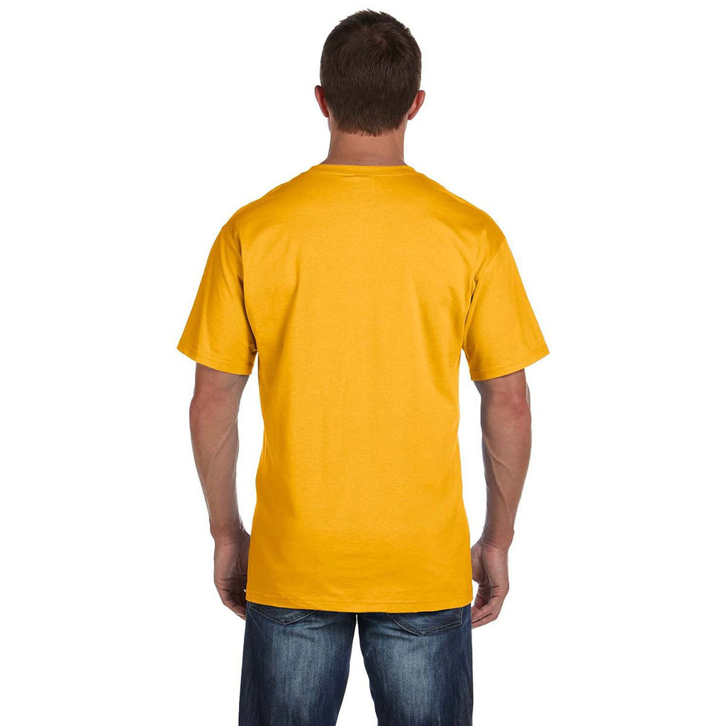 Fruit of the Loom Men's Gold 5 oz. HD Cotton Pocket T-Shirt