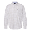 Tommy Hilfiger Men's Bright White Stall Check Long Sleeve Plaid Shirt