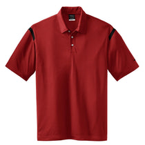 Nike Men's Red/Black Dri-FIT Short Sleeve Shoulder Stripe Polo