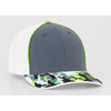 Pacific Headwear Graphite/Neon Yellow Glamo Trucker Mesh Cap