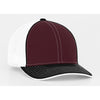 Pacific Headwear Maroon/Black Universal Fitted Trucker Mesh Cap