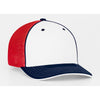 Pacific Headwear White/Navy/Red Universal Fitted Trucker Mesh Cap
