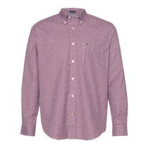 Tommy Hilfiger Men's Red/Navy 100s Two-Ply Gingham Shirt