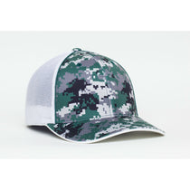 Pacific Headwear Dark Green Digital Camo Trucker Mesh