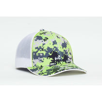 Pacific Headwear Neon Yellow Digital Camo Trucker Mesh