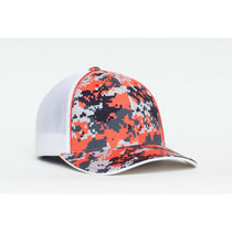 Pacific Headwear Orange Digital Camo Trucker Mesh