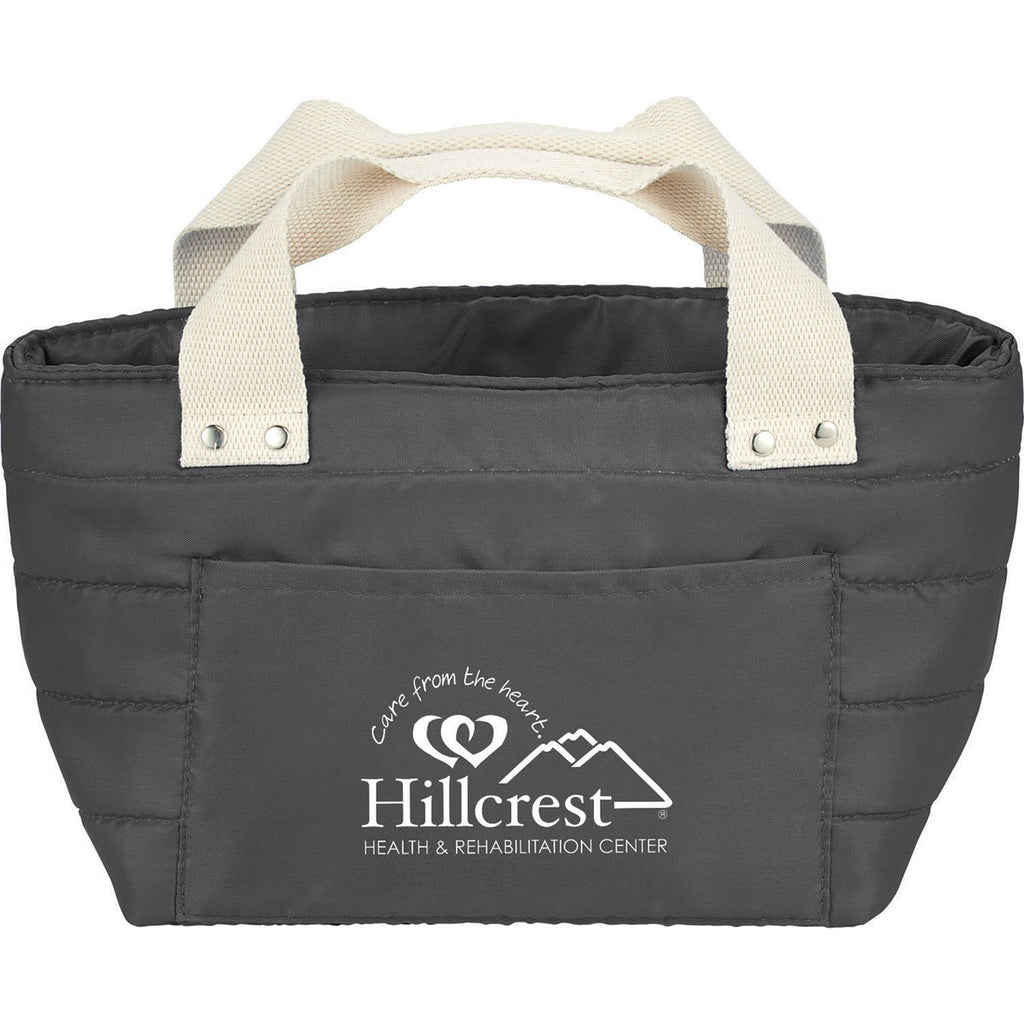 Leed's Grey Quilted Lunch Cooler