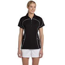 Russell Athletic Women's Black/White Team Prestige Polo