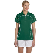Russell Athletic Women's Dark Green/White Team Prestige Polo