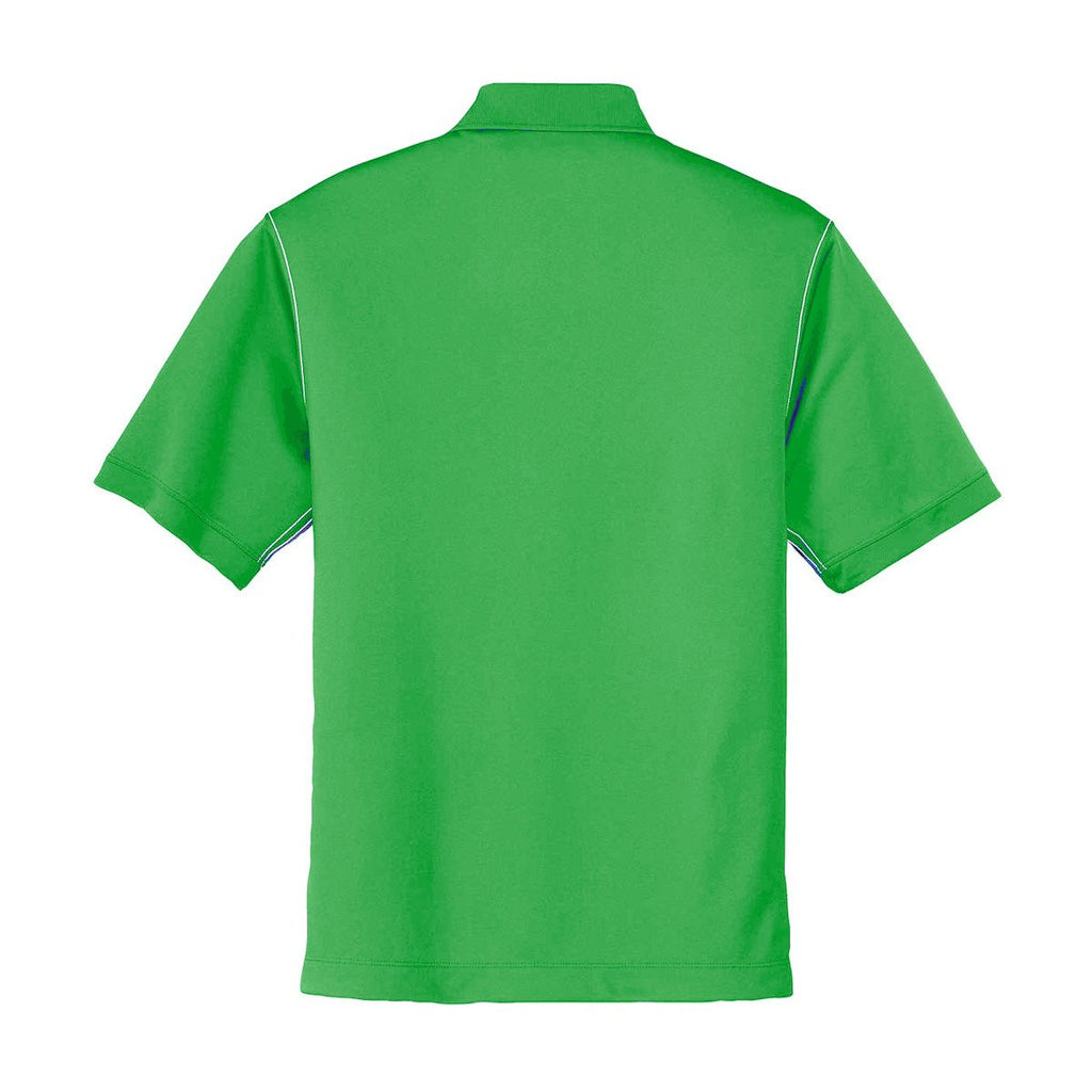 Nike Men's Green Dri-FIT Short Sleeve Sport Swoosh Pique Polo