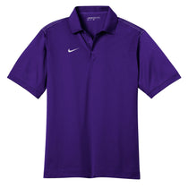 Nike Men's Purple Dri-FIT Short Sleeve Sport Swoosh Pique Polo